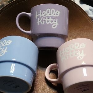Hello Kitty Pastel Mug Set - Purple, Blue, Pink